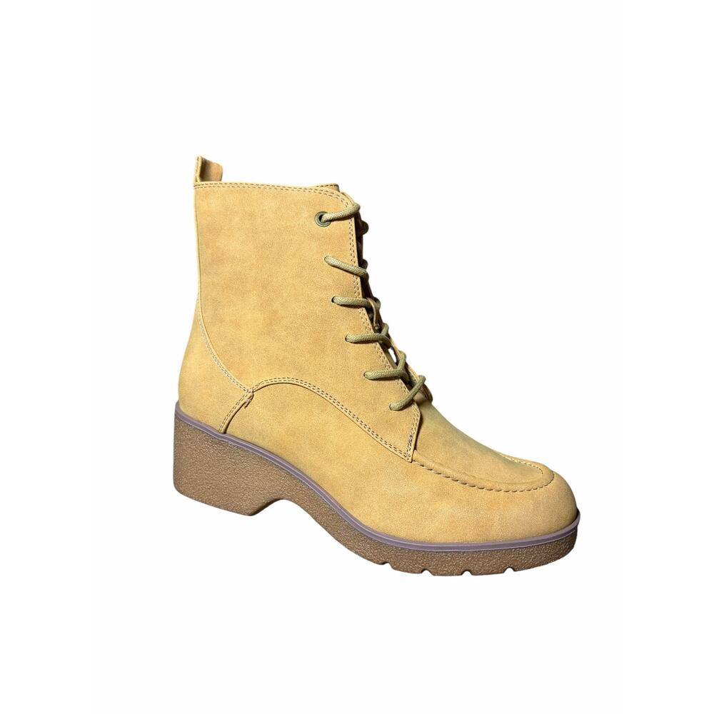 Naturalizer Genie Women’s Wedge Bootie Size 8 Camel Tan Faux Suede NEW with box